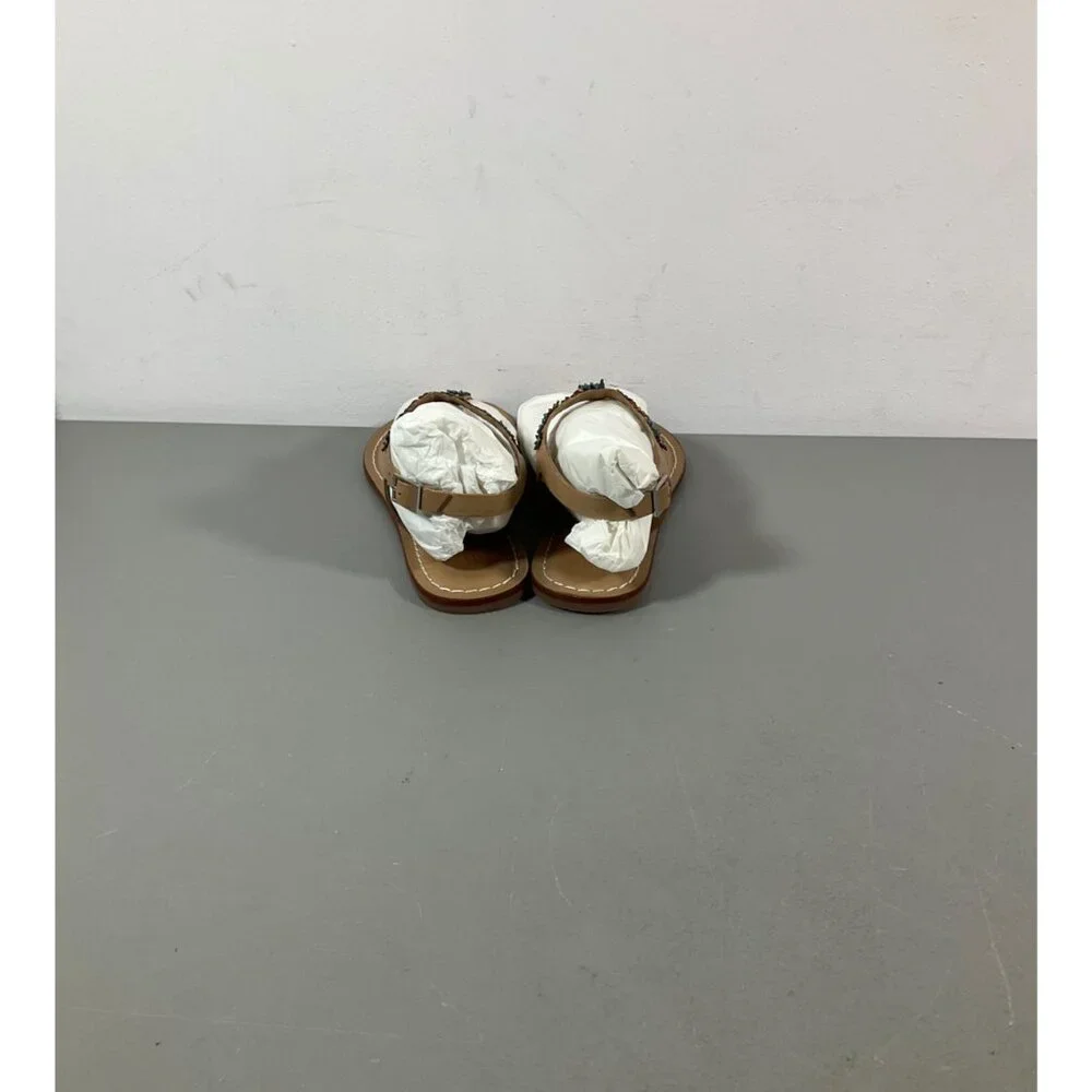 Bernardo Mirabeau Women's Leather Sandals - Brown, Size 9, Floral Embellishment - Picture 7 of 12